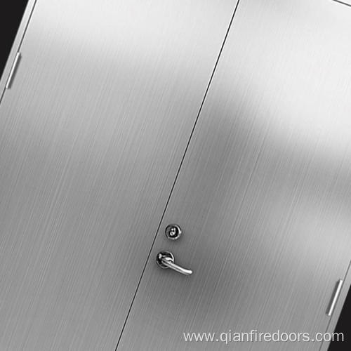 security fire rated double leaf stainless steel door